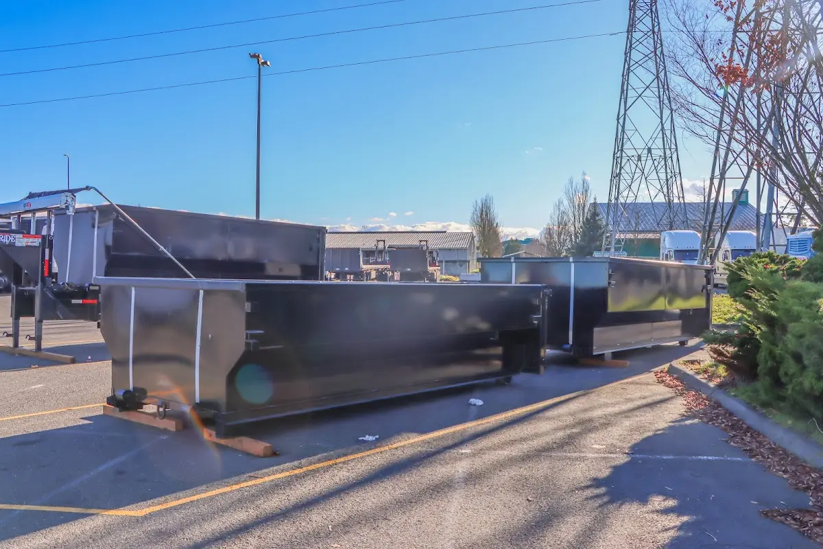 Roll-off dumpster ready for waste disposal at job site for Demolition Dumpster Rental in West Vero Corridor